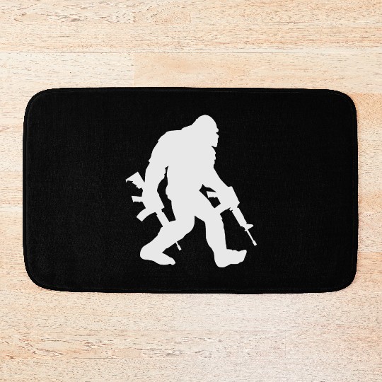 Bigfoot Silhouette Sasquatch Bath Mats