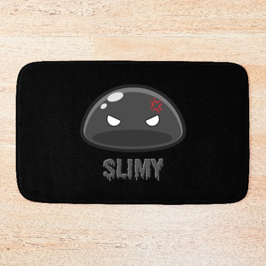 Cute Black Dungeon Slime Monster Weird Anime Bath Mats