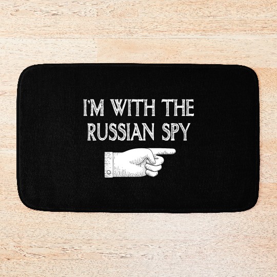 I'm With Russian spy Matching Halloween Costume Bath Mats