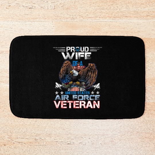 Veteran-Proud Wife Of Us Air Force Veteran Patriot Bath Mats