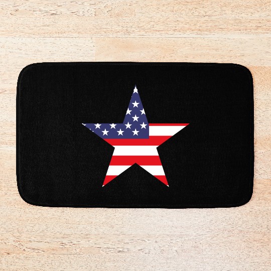 American Flag Bath Mats