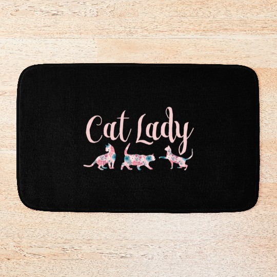 Cat Lady - Cat Mom - Cat owner gift Bath Mats