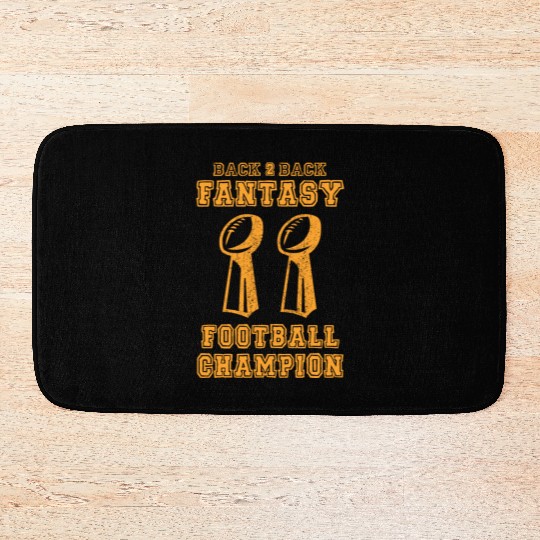 Back to Back Champion Fantasy Football Draft Party Bath Mats