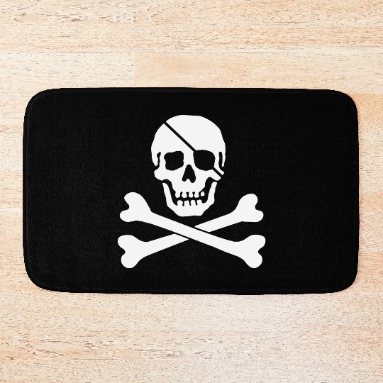 Jolly Roger Pirate Flag Skull and Crossbones Bath Mats
