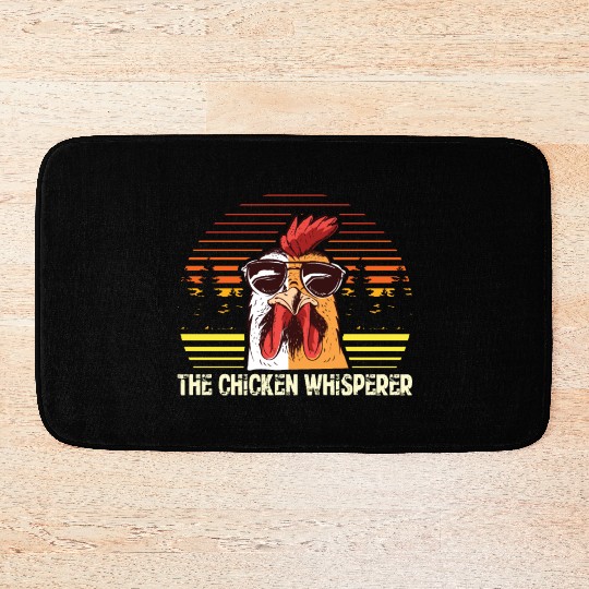 The Chicken Whisperer Funny Chicken Farmer Bath Mats