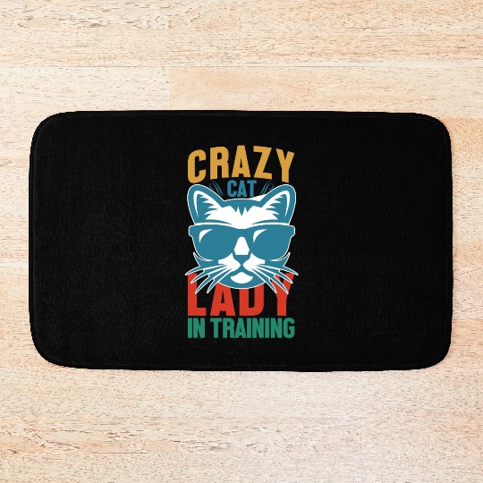 Crazy cat lady Bath Mats