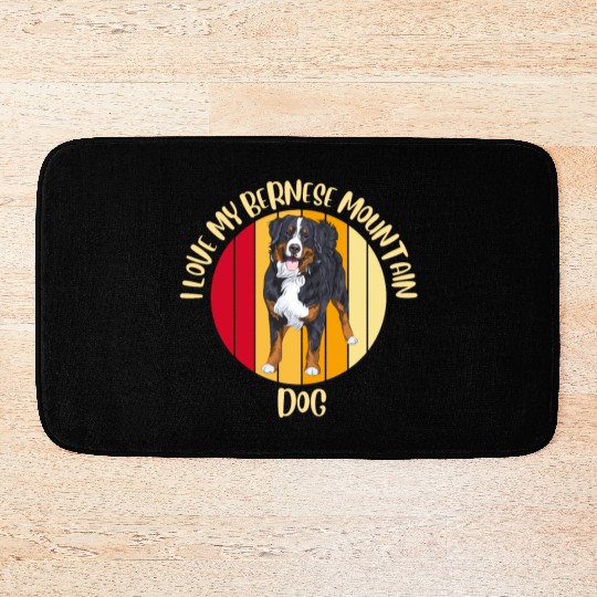 bernese mountain dog Bath Mats