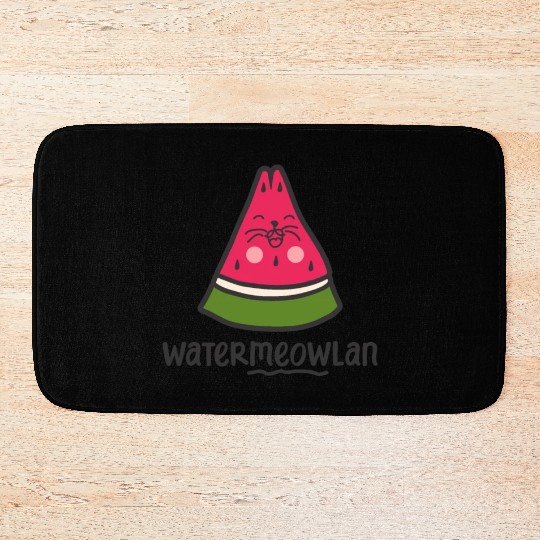 Watermeowlan Watermelon Cat Lover Kity Kitten Pet Bath Mats