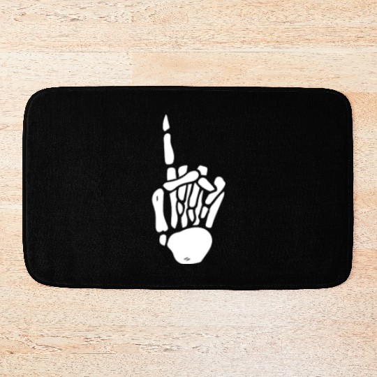 Skeleton Hand Number 1 Pocket Skeleton Number One Bath Mats