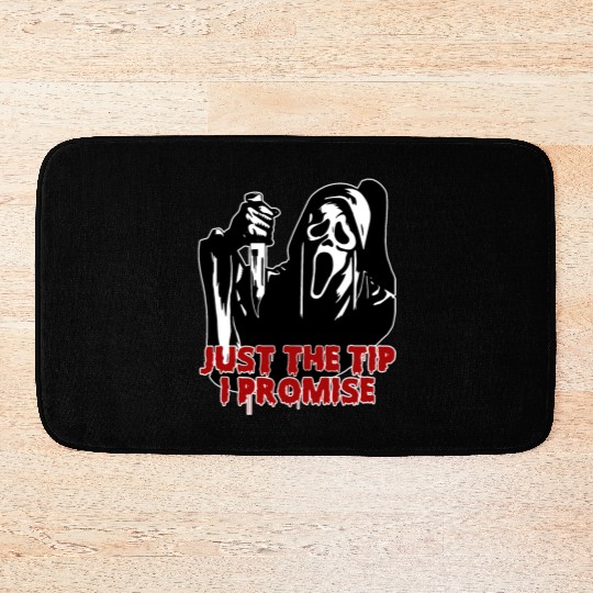 Just The Tip I Promise - Skeleton Horror Halloween Bath Mats