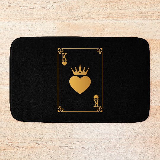 King of Hearts King Queen Couple Halloween Costume Bath Mats