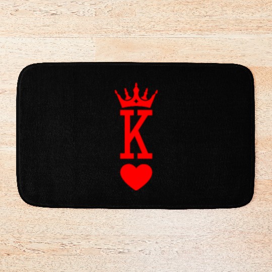 King of Hearts King Queen Couple Halloween Costume Bath Mats