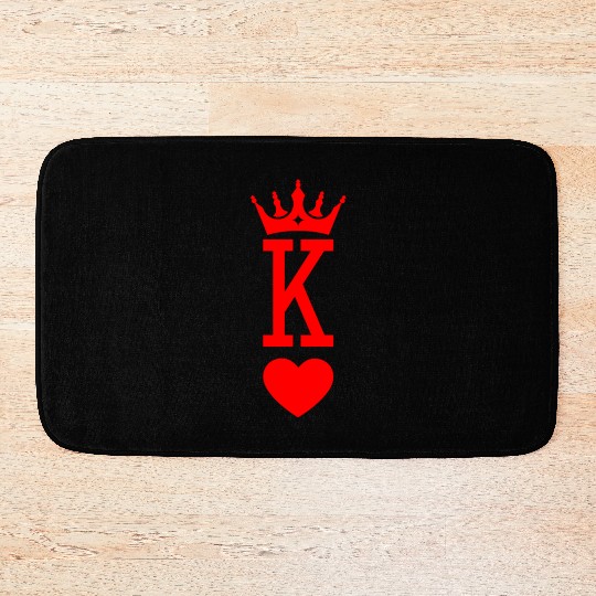 King of Hearts King Queen Couple Halloween Costume Bath Mats