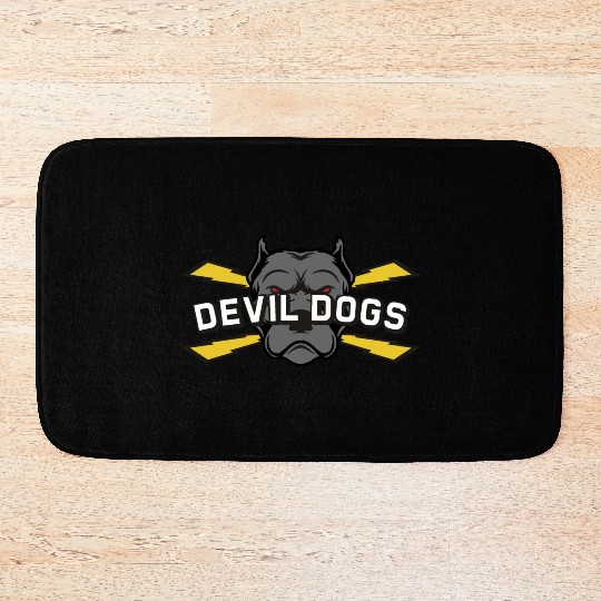Devil dogs v4 Bath Mats