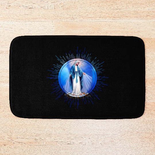 Virgin mary madonna maria ave maria catholic bibel Bath Mats