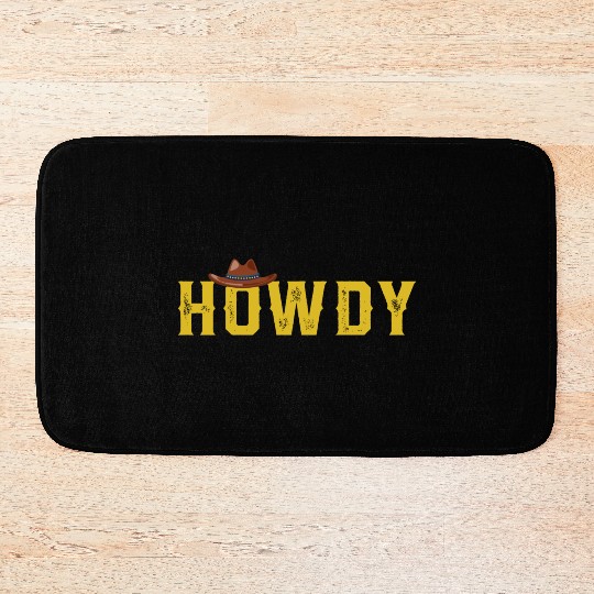 Western Country Southern Cowboy Cowgirl Howdy Rode Bath Mats