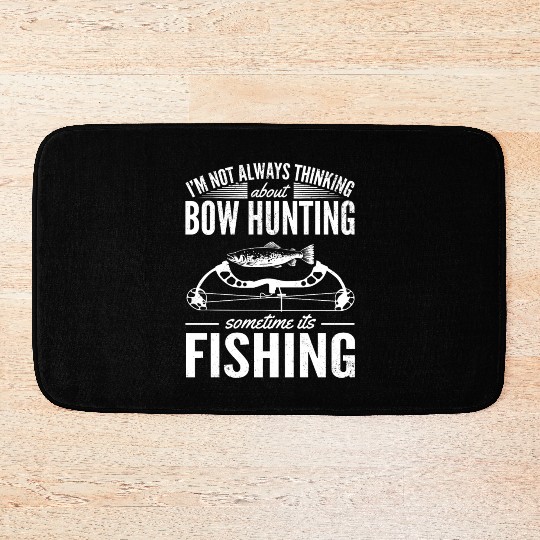 Trout Angler Bow & Arrow Hunter Deer Hunting Bath Mats
