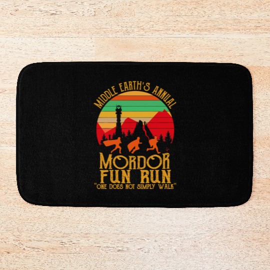 Mordor Fun Run One läuft nicht einfach Vintage Bath Mats