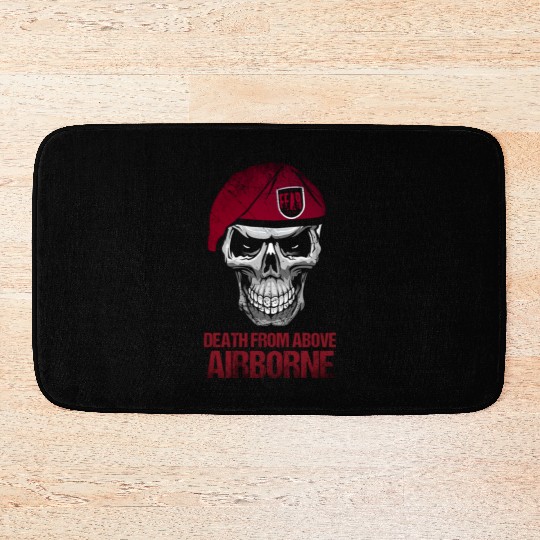 Airborne Death From Above US Army Veteran Bath Mats