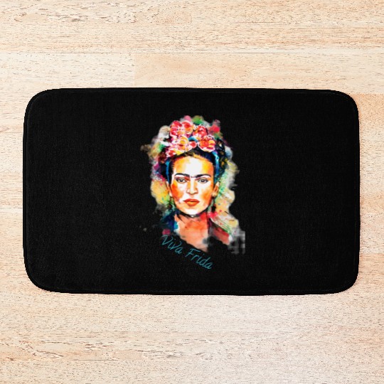 Frida Kahlo Viva Frida Bold And Beautiful Watercol Bath Mats