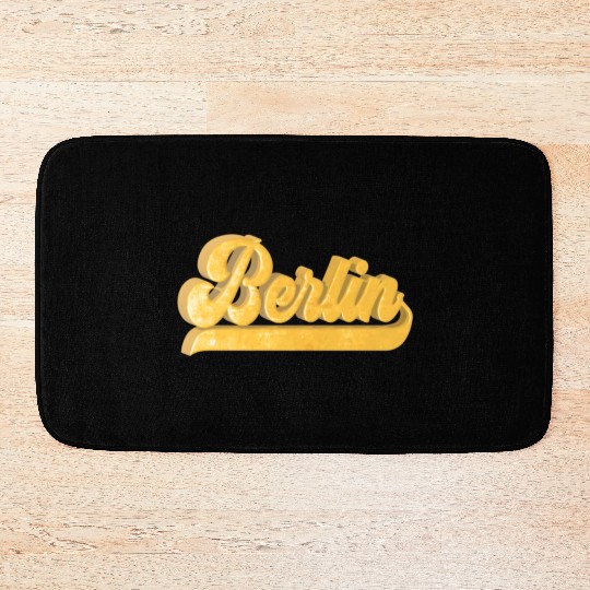 Golden Berlin Bling Bling Logo Bath Mats