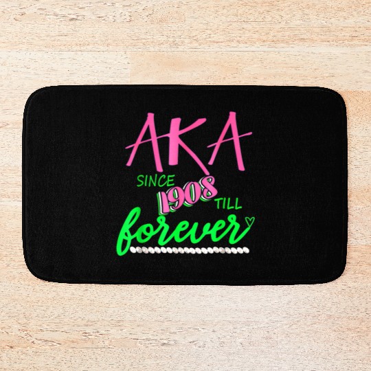 AKA Sorority Alpha Kappa Pink And Green Twenty Pea Bath Mats