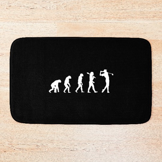 Evolution Of Golfers - Golfer Bath Mats