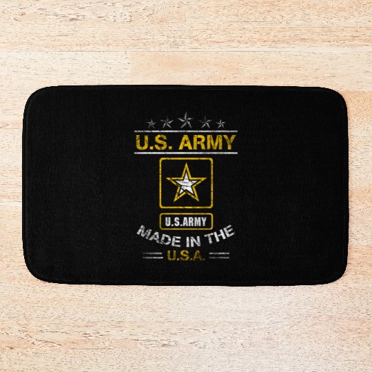 US Army Veteran Army Dad Military Veterans Day Bath Mats