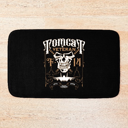 F-14 Tomcat Veteran Aviation Skull 1970 to 2006 Bath Mats