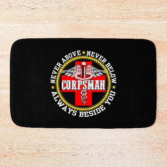 Corpsman Devil Doc Corpsman US Army Bath Mats