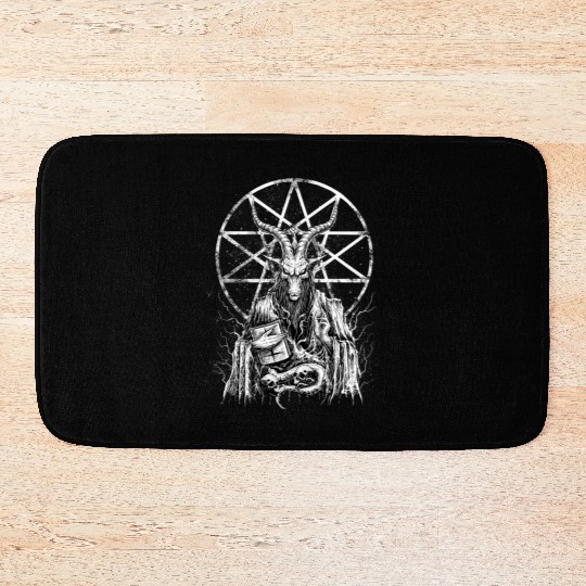 Demonic Baphomet Goat Bath Mats