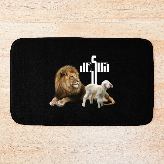 Jesus is Lion and Lamb Bath Mats