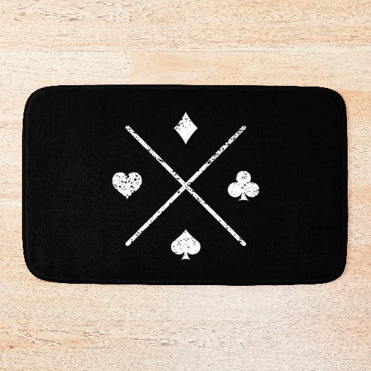 Poker Card Spades Cross Heart | Skat Bath Mats