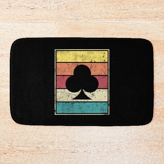 Clubs Playing Card Poker Symbol Bath Mats