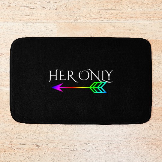 Cute Gay Couple Lesbian Valentines Day T Her Only Bath Mats