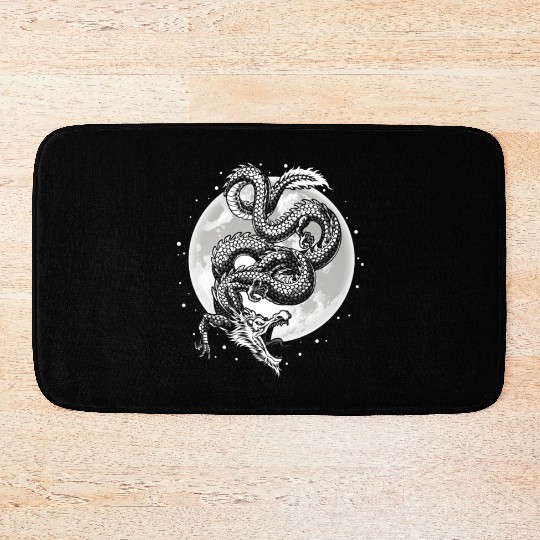 Chinese And Japanese Dragon Bath Mats