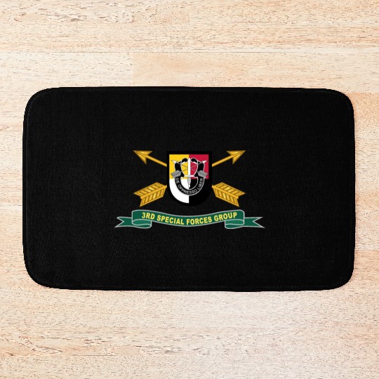 Army 3rd Special Forces Group Flash w Br Ribbon Bath Mats