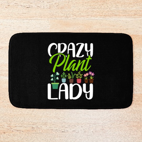 crazy plant lady Bath Mats