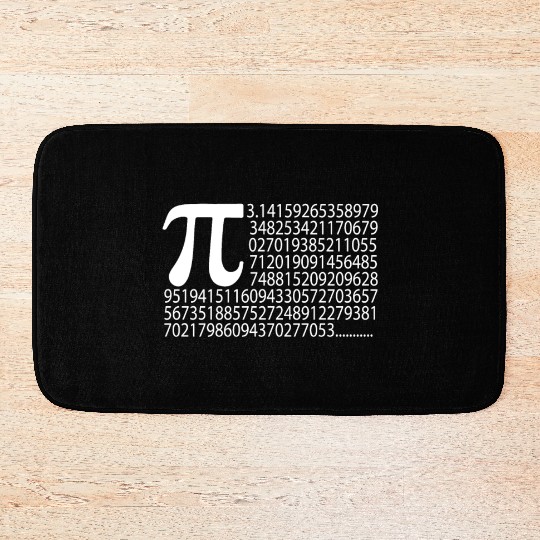 Pi Day Symbol 3.14 Pi Number Math Science Lover Bath Mats