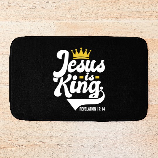 Jesus Is King Revelation 17:14 Christian Bath Mats