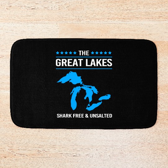 The Great Lakes Shark Free And Unsalted Bath Mats