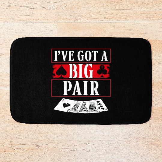 Poker Cards Aces Spade Vintage Bath Mats