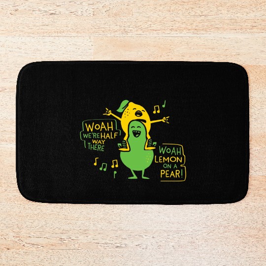Lemon On A Pear Funny Meme Lemon On A Pear Teacher Bath Mats