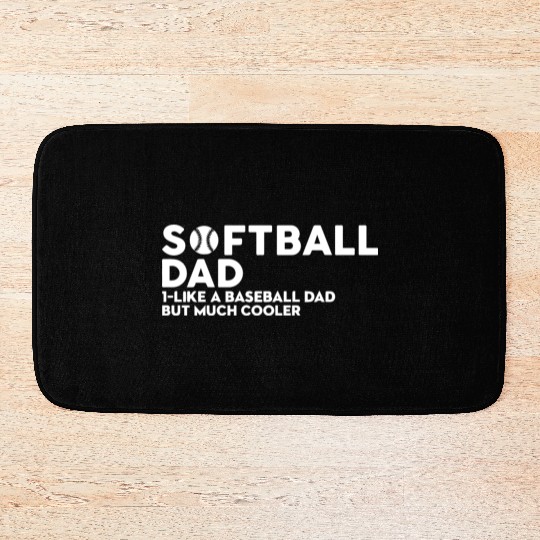Softball Dad Bath Mats