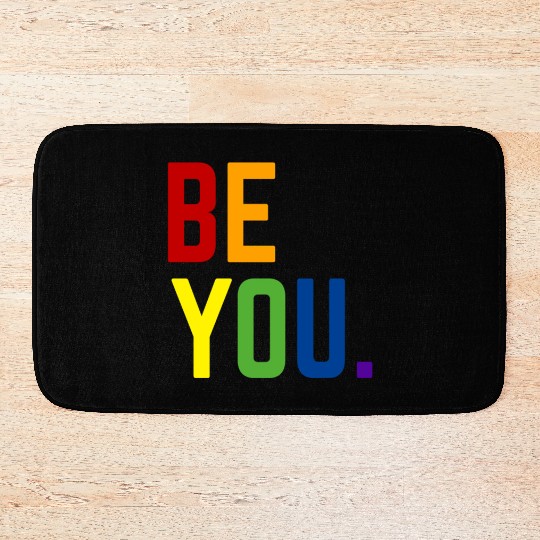 Be you LGBTQ+ Gay Pride Rainbow CSD Coming Out Bath Mats