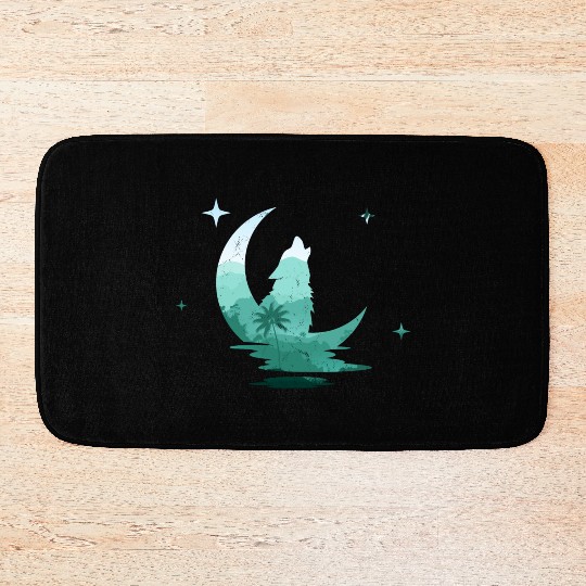Howling Wolf Nature Lover Bath Mats