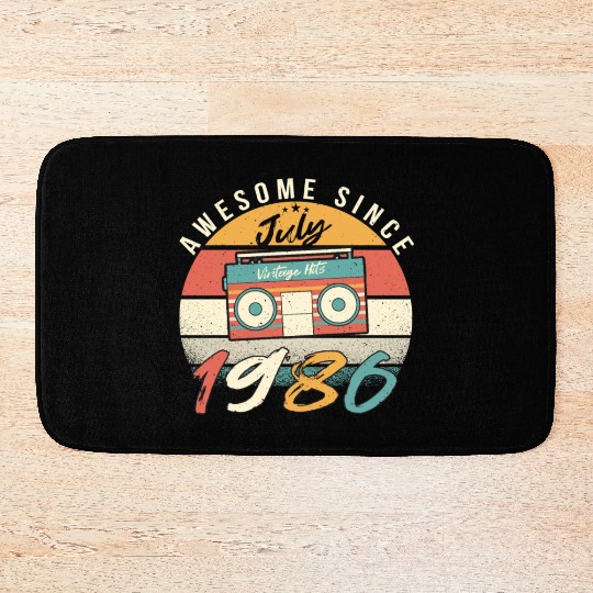 Building Year 1986 In July Bath Mats