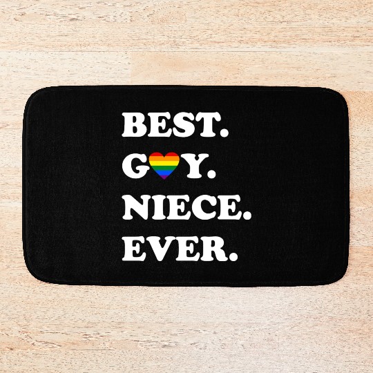 Best Gay Niece Ever Bath Mats LGBTQ Gay Pride