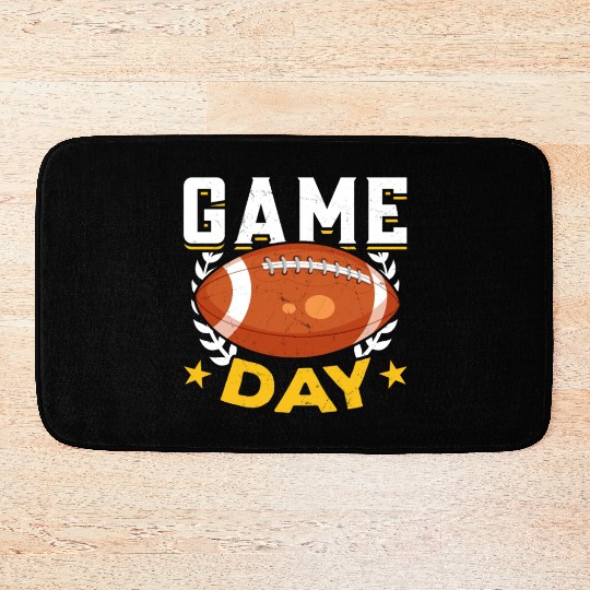 Football Game Day American Football Bath Mats