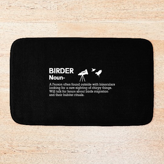 Bird Lover Birdwatching Bird Whisperer Bath Mats
